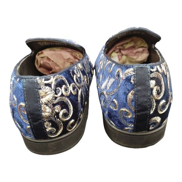 MEN'S AMALI FABIAN SPARKLE LOAFER DRESS SHOE WITH PATTERNED SEQUINS. NAVY 002 - Picture 5 of 7